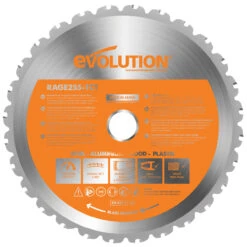 Evolution R255 TCT Multi Purpose Circular Saw Blade 255 X 25.4mm X 28T