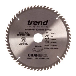 Trend CSB/21060TC CraftPro Saw Blade 210mm X 30mm X 60T