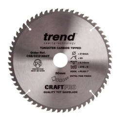 Trend CSB/CC21660T CraftPro Saw Blade For Wood 216 X 30mm X 60T