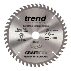 Trend CSB/PT16548 CraftPro Saw Blade 165mm X 20mm X 48T (2.0mm Kerf)