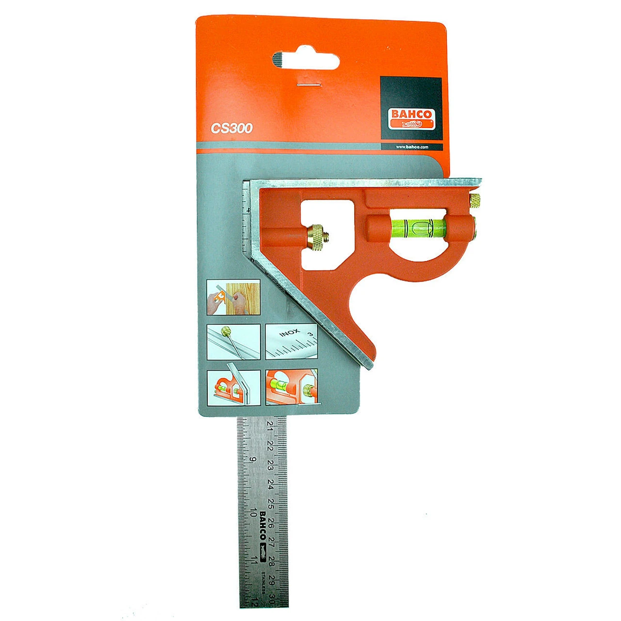 Bahco CS300 Combination Square 12in / 300mm 4 Bahco CS300 Combination Square 12in / 300mm - Image 2