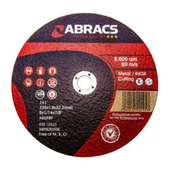 Abracs Proflex Extra Thin INOX Cutting Disc 230mm X 1.8mm (10 Pack) -Optimal Tool Store 5b029bd1c3a6660178c9a3b4 83409.1583489597