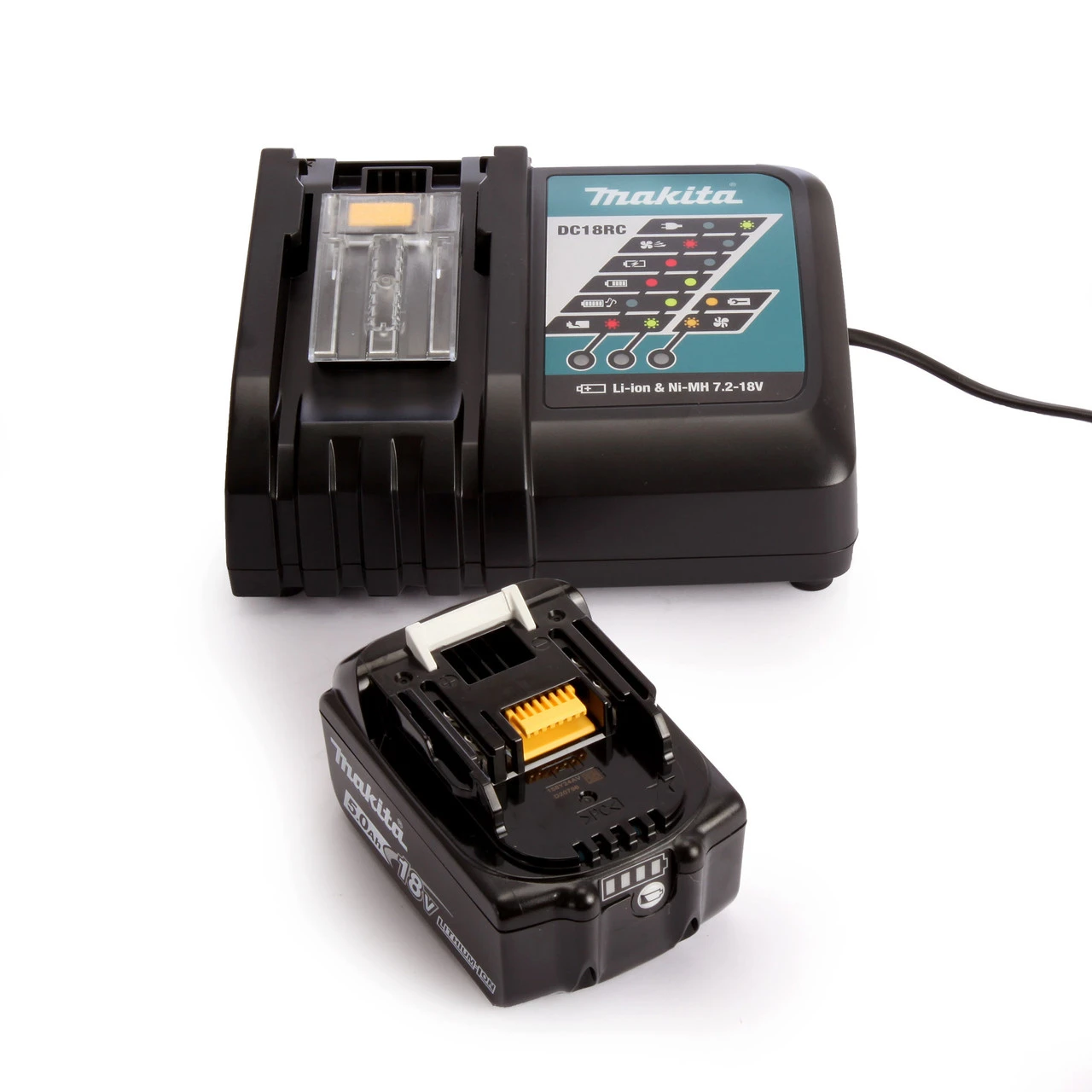 Makita 18V BL1850B 5.0Ah Battery & DC18RC Charger Set 4 Makita 18V BL1850B 5.0Ah Battery & DC18RC Charger Set - Image 2