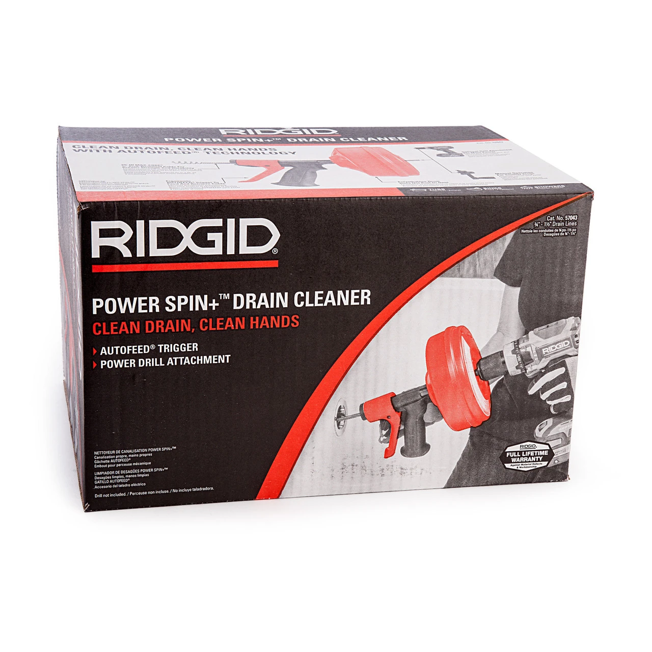 Ridgid 57043 Power Spin + Drain Cleaner With Autofeed Trigger 6 Ridgid 57043 Power Spin + Drain Cleaner With Autofeed Trigger - Image 4