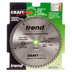 Trend CSB/25060 CraftPro Saw Blade 250mm X 30mm X 60T -Optimal Tool Store 5b029c10c3a6660178c9cba5 13900.1583489170