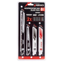 Abracs RBSMIX8 Reciprocating Saw Blades For Wood & Metal (8 Piece)