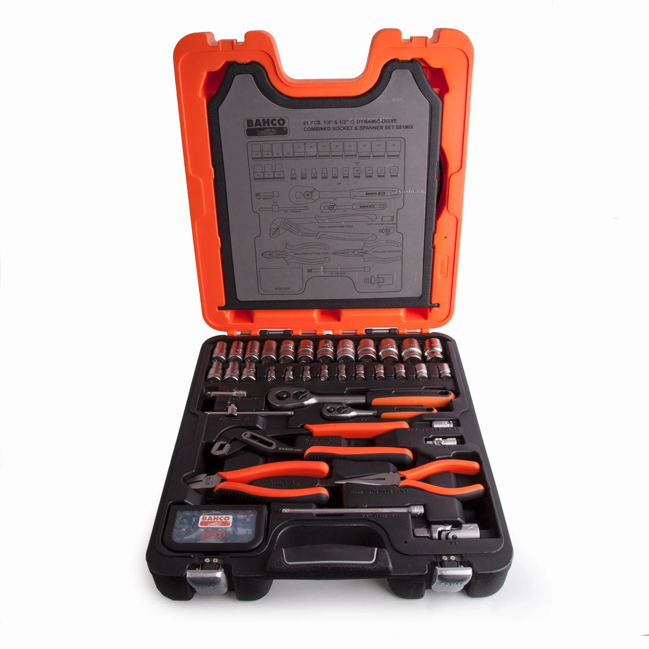 Bahco S81MIX Socket & Pliers Set 1/2 And 1/4in Drive (81 Piece) 4 Bahco S81MIX Socket & Pliers Set 1/2 And 1/4in Drive (81 Piece) - Image 2