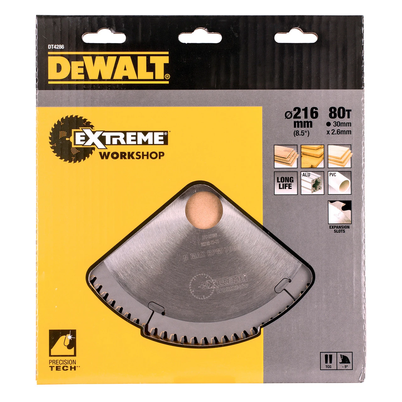 Dewalt DT4286 Extreme Workshop Multi Purpose Saw Blade 216 X 30mm X 80T 4 Dewalt DT4286 Extreme Workshop Multi Purpose Saw Blade 216 X 30mm X 80T - Image 2