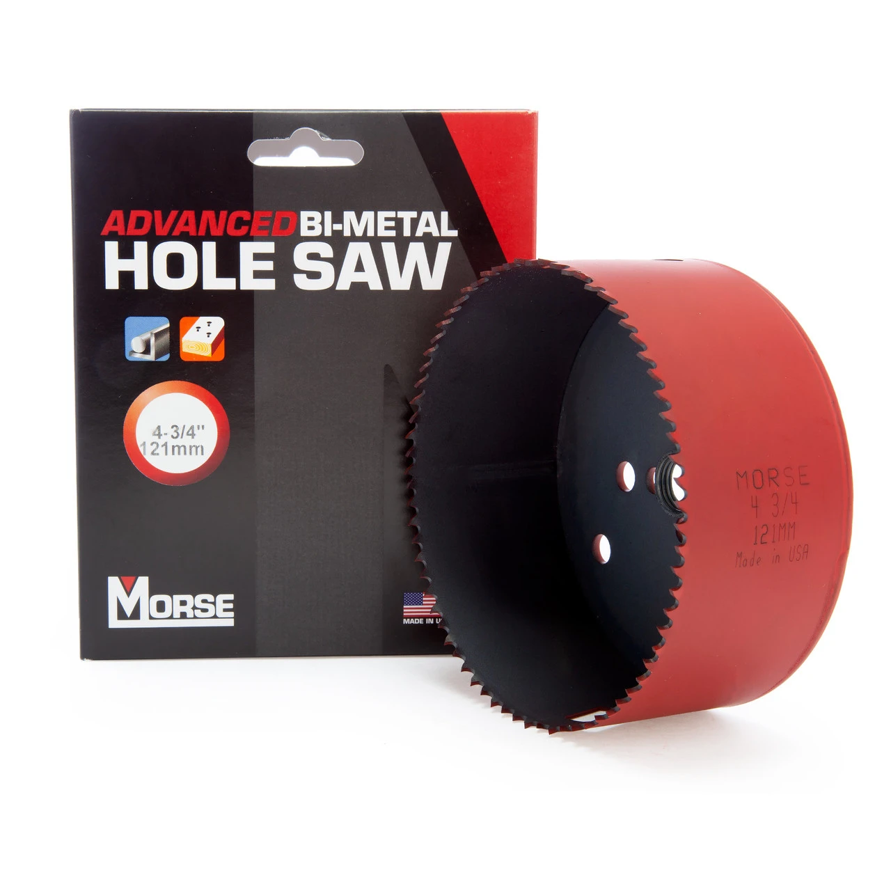 Morse MHS76 (177764) Advanced Bi-Metal Hole Saw 4. 3/4in - 121mm Diameter 4 Morse MHS76 (177764) Advanced Bi-Metal Hole Saw 4. 3/4in - 121mm Diameter - Image 2