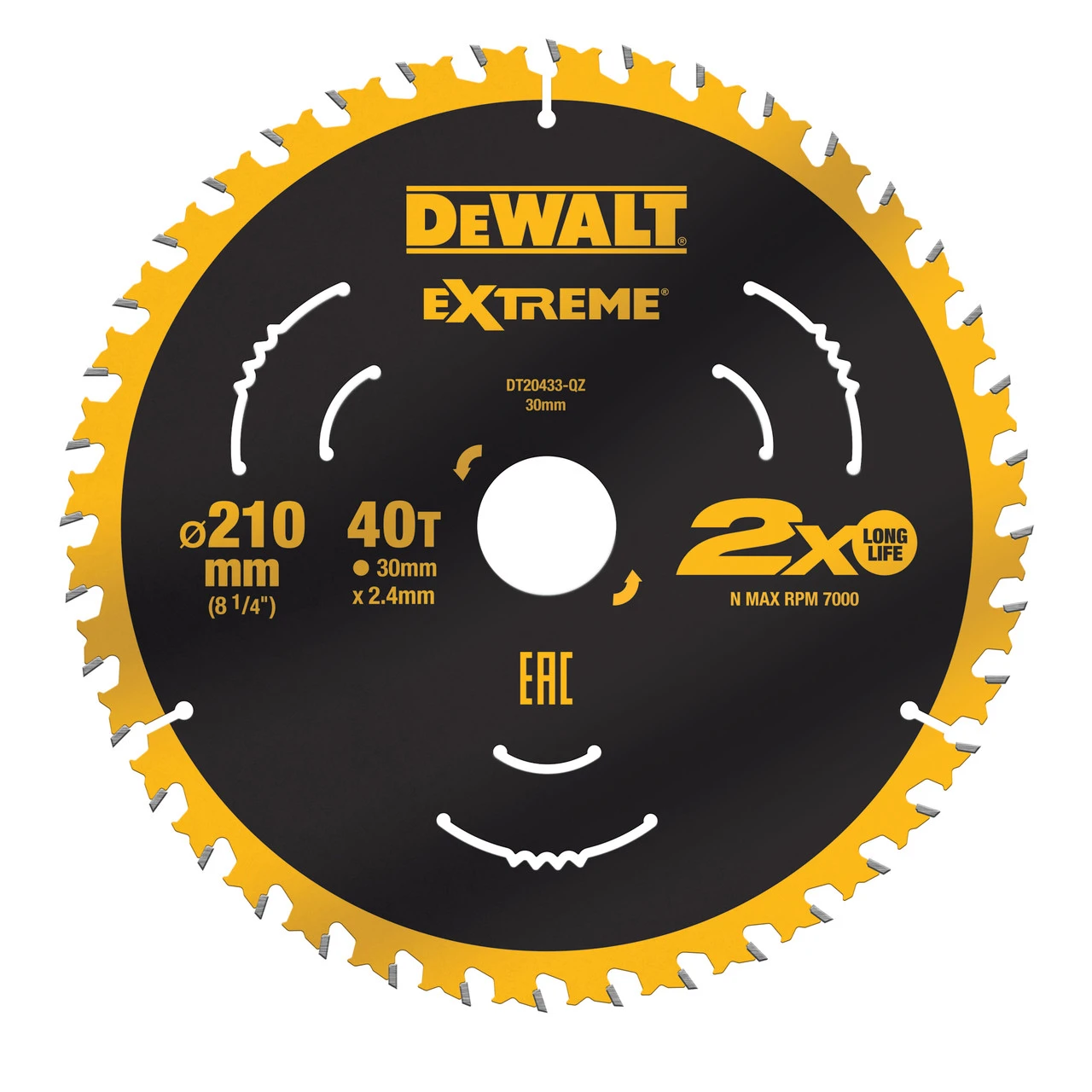 Dewalt DT20433 Extreme Circular Saw Blade For Wood 210 X 30mm X 40T 3 Dewalt DT20433 Extreme Circular Saw Blade For Wood 210 X 30mm X 40T