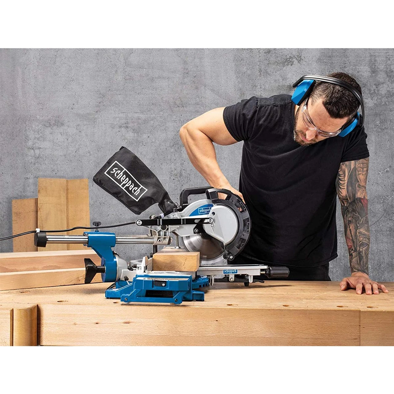 Scheppach HM216 216mm Sliding Compound Mitre Saw (240V) 6 Scheppach HM216 216mm Sliding Compound Mitre Saw (240V) - Image 4