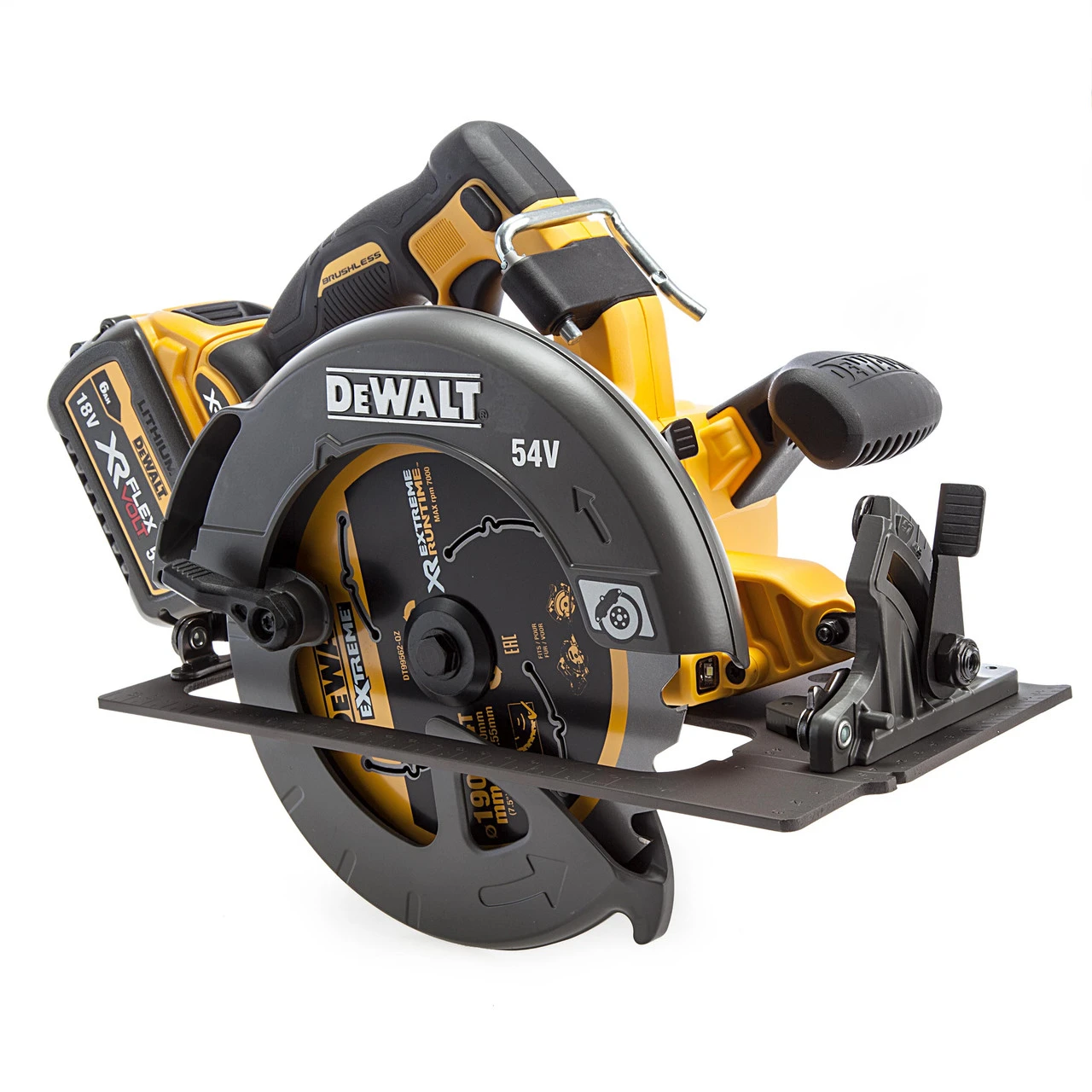 Dewalt DCS578T2 54V XR FlexVolt 190mm Brushless Circular Saw (2 X 6.0Ah Batteries) In TSTAK Box 4 Dewalt DCS578T2 54V XR FlexVolt 190mm Brushless Circular Saw (2 X 6.0Ah Batteries) In TSTAK Box - Image 2