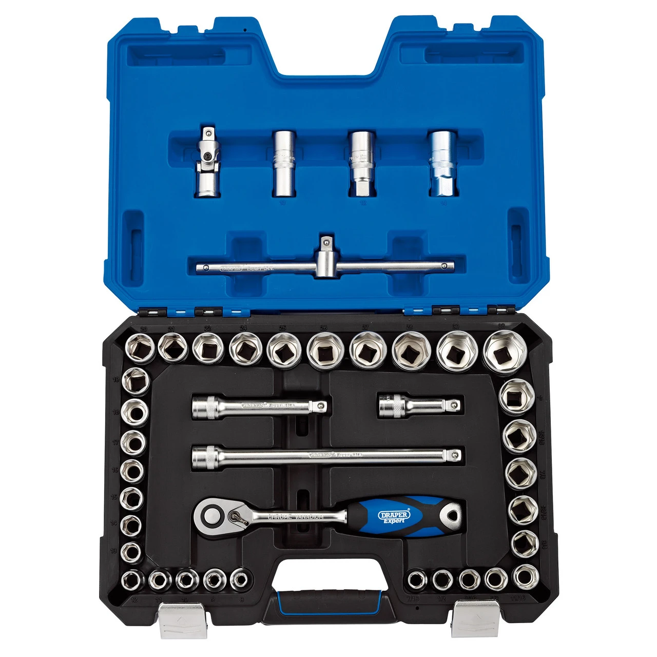 Draper 16453 Combined Socket Set 1/2" Square Drive MM/AF (41 Piece) 5 Draper 16453 Combined Socket Set 1/2" Square Drive MM/AF (41 Piece) - Image 3
