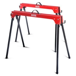 Excel 5157 Heavy Duty Steel Folding Sawhorse Twin Pack 500kg Capacity