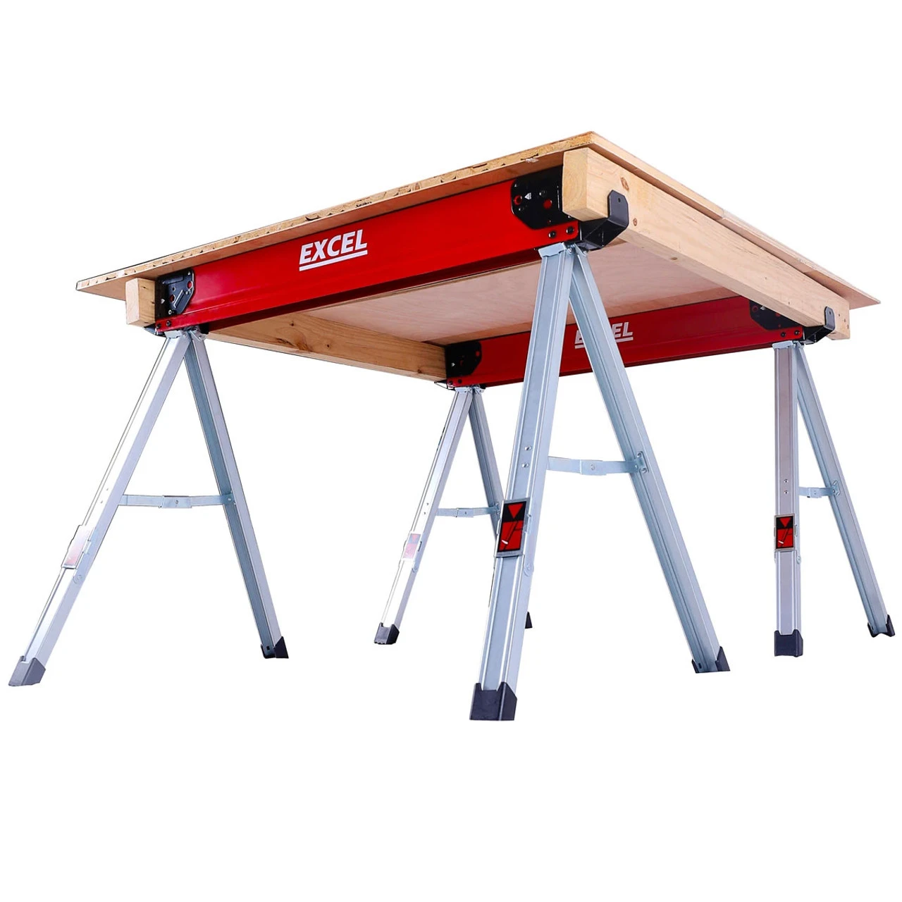 Excel 8502 Heavy Duty Steel Folding Sawhorse Twin Pack 1178kg Capacity 6 Excel 8502 Heavy Duty Steel Folding Sawhorse Twin Pack 1178kg Capacity - Image 4