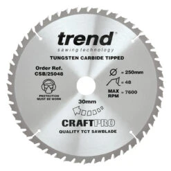 Trend CSB/250/3PK CraftPro Saw Blade 250mm X 48T+60T+84T (Pack Of 3) -Optimal Tool Store file input 1630318831773 36132.1630318834