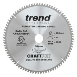 Trend CSB/250/3PK CraftPro Saw Blade 250mm X 48T+60T+84T (Pack Of 3) -Optimal Tool Store file input 1630318831777 08531.1630318834