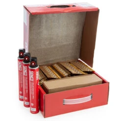 Senco GE51AXBKR-FCB Galvanised Collated Ring Shank Nails 2.87mm X 50mm + 3 Fuel Cells (3300 In Box)