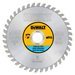 Dewalt DT1918 Stainless Steel Cutting Circular Saw Blade 140 X 20mm X 40T
