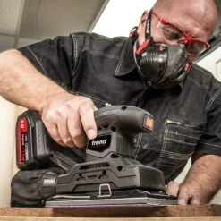 Trend T18S/TSSB 18V Brushless 1/3 Sheet Sander + Charger (1 X 2.0Ah Battery) -Optimal Tool Store file input 1637662264422 39060.1637662266