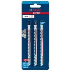 Bosch T341HM Expert ‘Fiber Plaster’ Jigsaw Blades 132mm (3 Pack)