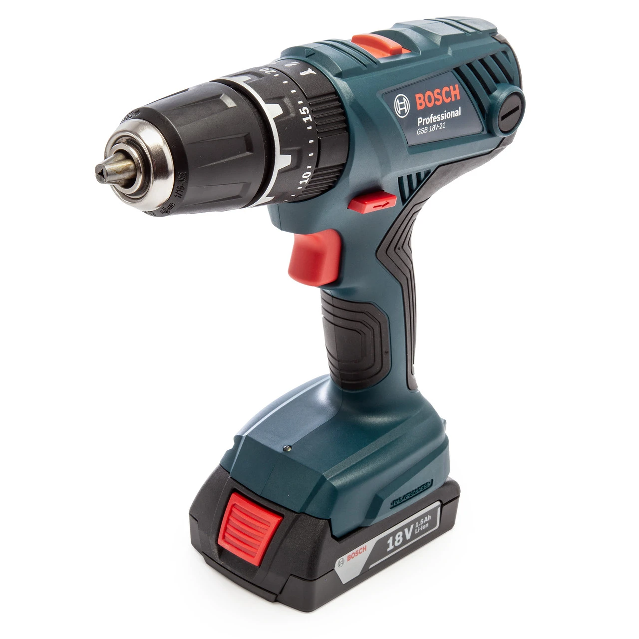 Bosch GSB 18V-21 Professional Combi Drill (2 X 1.5Ah Batteries) In Case 4 Bosch GSB 18V-21 Professional Combi Drill (2 X 1.5Ah Batteries) In Case - Image 2