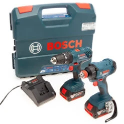 Bosch 18V Twin Pack - GSB 18V-21 Combi + GDX 18V-180 Impact Driver/Wrench (2 X 4.0Ah Batteries)