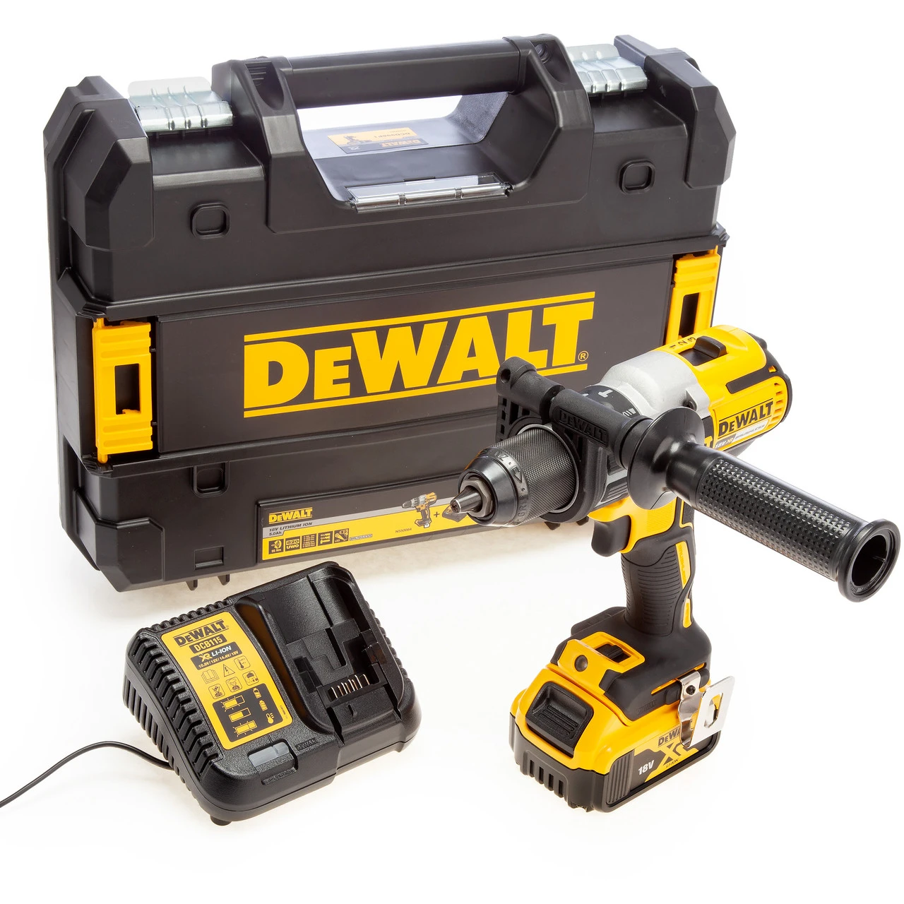 Dewalt DCD996P1 18V XR Brushless Combi Drill (1 X 5.0Ah Battery) In TStak Case 3 Dewalt DCD996P1 18V XR Brushless Combi Drill (1 X 5.0Ah Battery) In TStak Case