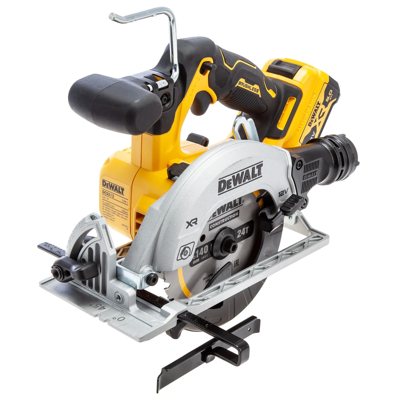 Dewalt DCS512P2 12V XR 140mm Circular Saw (2 X 5.0Ah Batteries) In TSTAK Box 4 Dewalt DCS512P2 12V XR 140mm Circular Saw (2 X 5.0Ah Batteries) In TSTAK Box - Image 2