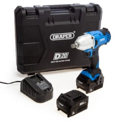 Draper 97777 D20 20V Brushless 1/2" Mid-Torque Impact Wrench (2 X 3.0Ah Batteries)