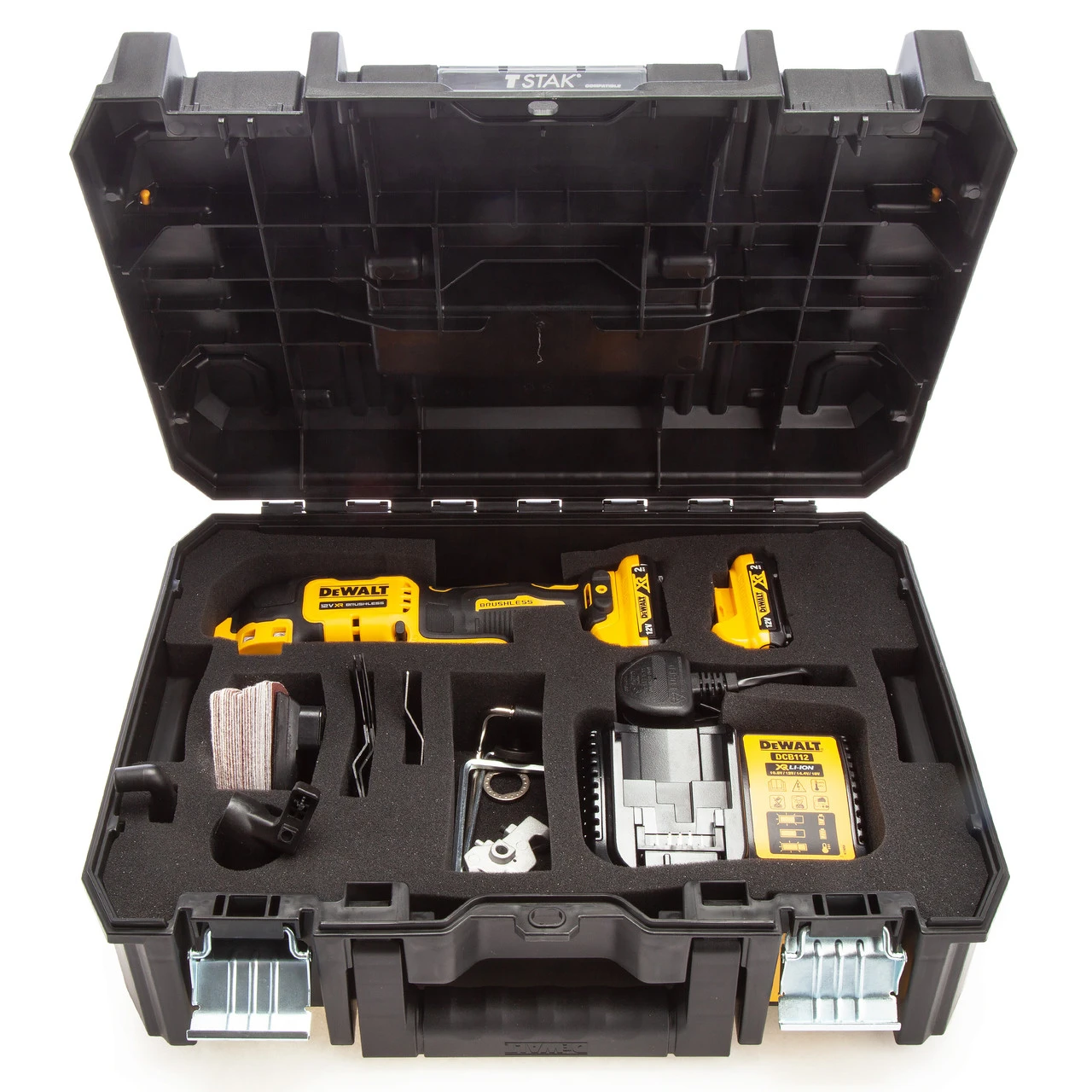 Dewalt DCS353D2 12V XR Oscillating Multi Tool With 31 Accessories (2 X 2.0Ah Batteries) In TSTAK Box 5 Dewalt DCS353D2 12V XR Oscillating Multi Tool With 31 Accessories (2 X 2.0Ah Batteries) In TSTAK Box - Image 3