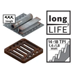 Bosch S1227BEF Endurance Reciprocating Saw Blades For Heavy Metal 300mm (Pack Of 5) -Optimal Tool Store file input 1674558108135 02206.1674558109