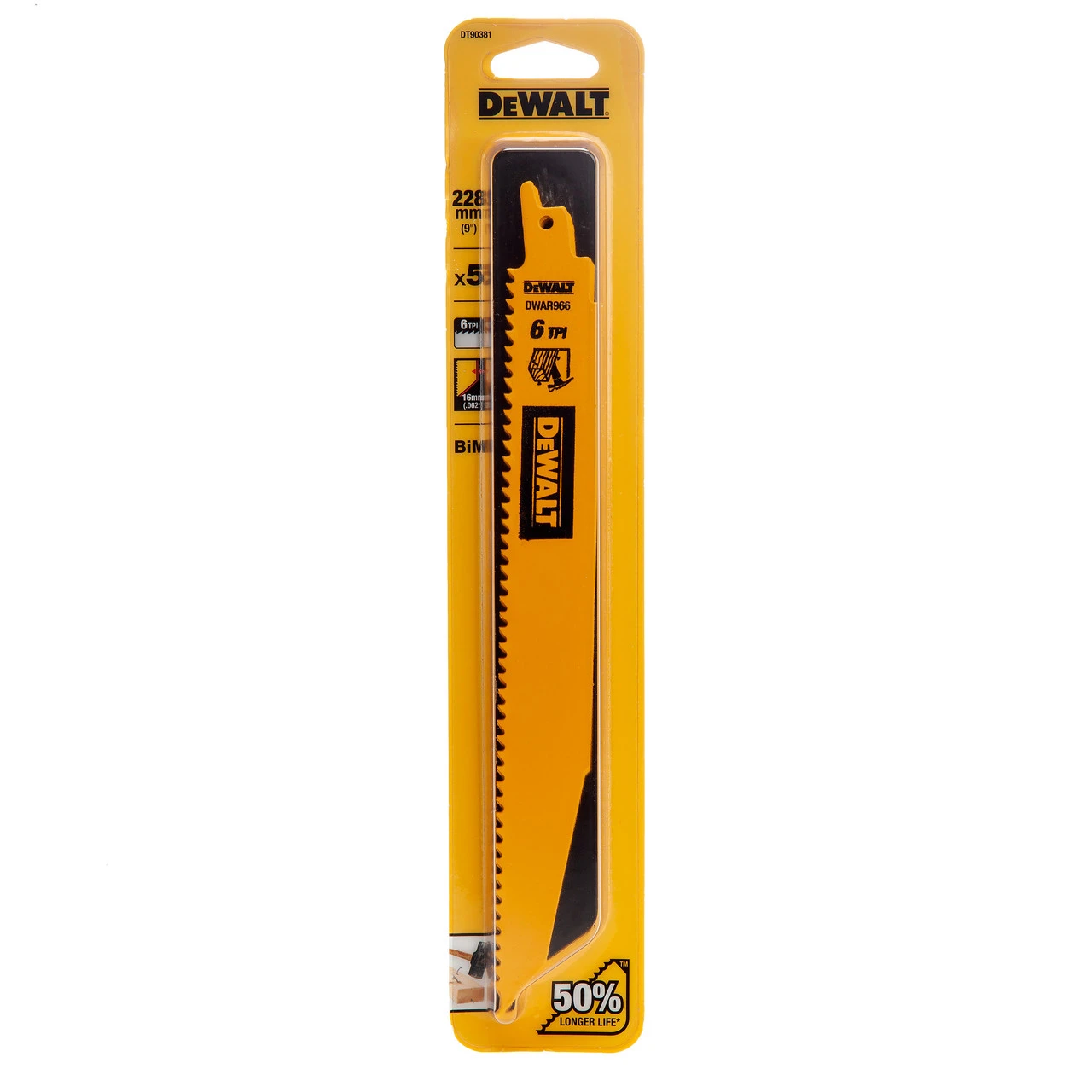 Dewalt DT90381 BIM Reciprocating Saw Blades For Wood Demolition 228mm (Pack Of 5) 4 Dewalt DT90381 BIM Reciprocating Saw Blades For Wood Demolition 228mm (Pack Of 5) - Image 2
