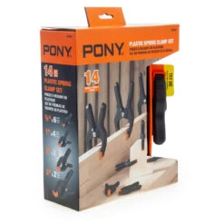 Jorgensen Pony 93260 Plastic Spring Clamp Set (14 Piece)