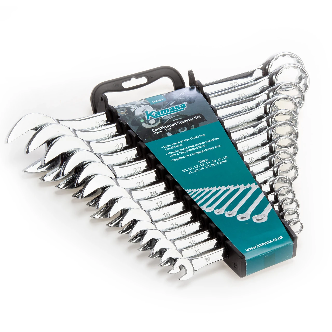 Kamasa SP2414 Metric Combination Spanner Set In Rack (14 Piece) 3 Kamasa SP2414 Metric Combination Spanner Set In Rack (14 Piece)