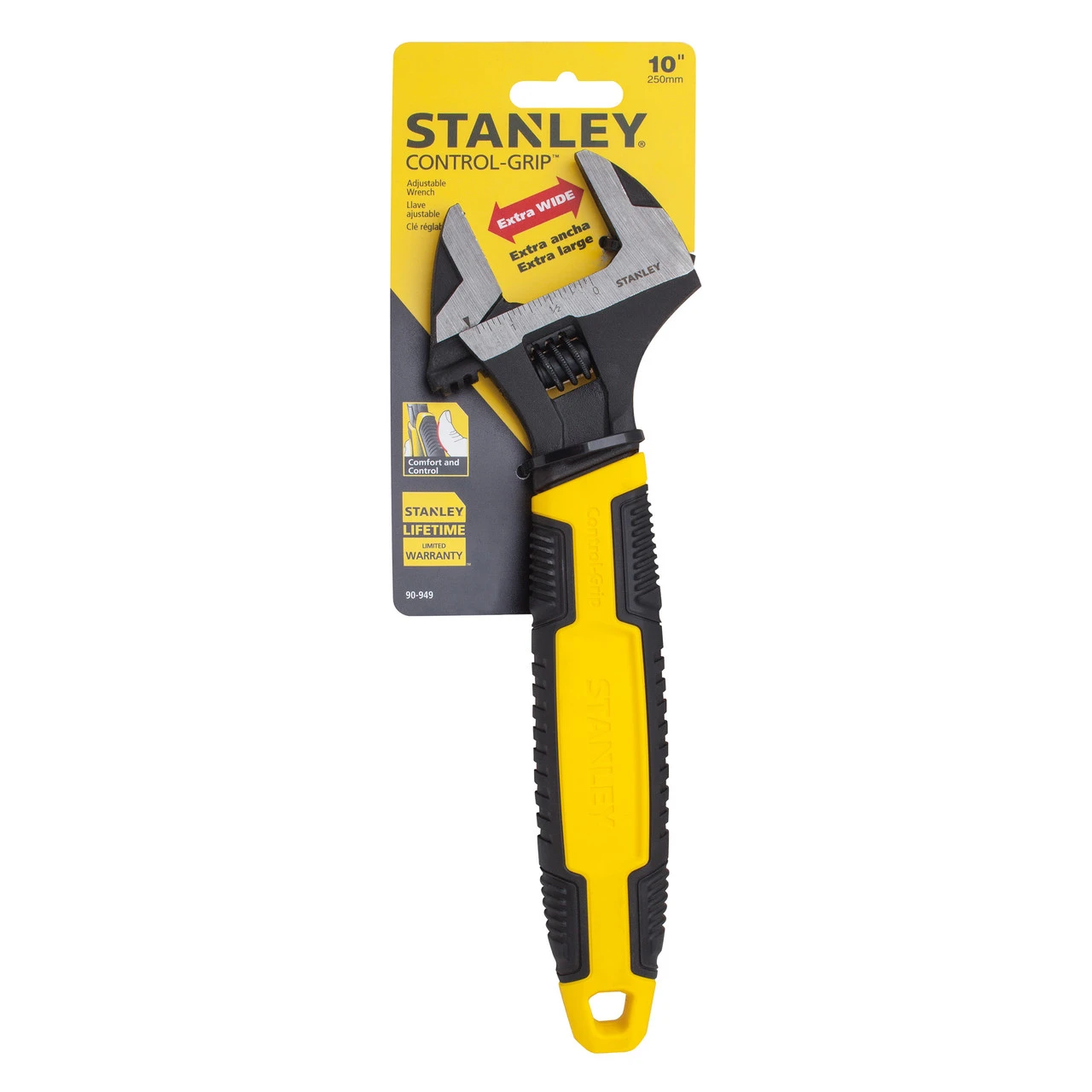 Stanley 0-90-949 MaxSteel Adjustable Wrench 250mm - 35mm Jaw Capacity 6 Stanley 0-90-949 MaxSteel Adjustable Wrench 250mm - 35mm Jaw Capacity - Image 5